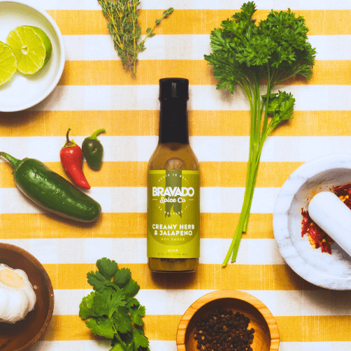 Creamy Herb & Jalapeño Hot Sauce | Bold & Spicy Gourmet Condiment