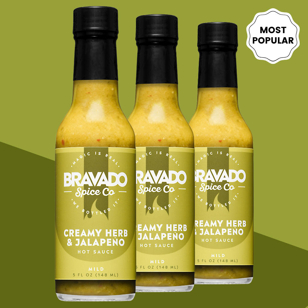 Creamy Herb & Jalapeño Hot Sauce | Bold & Spicy Gourmet Condiment